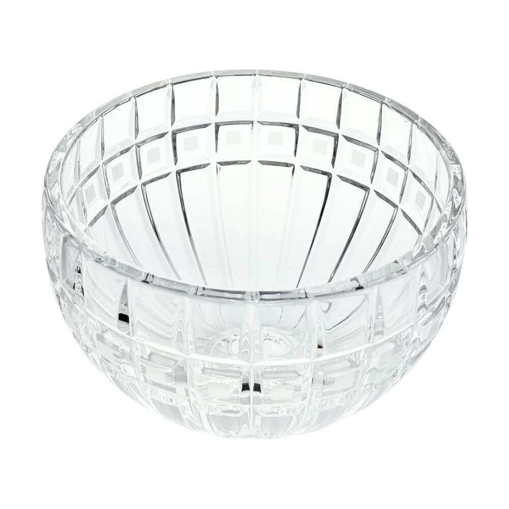 Waterford (Marquis) “Quadrata” Crystal Serving or Decorative Bowl 7 5/8” Signed